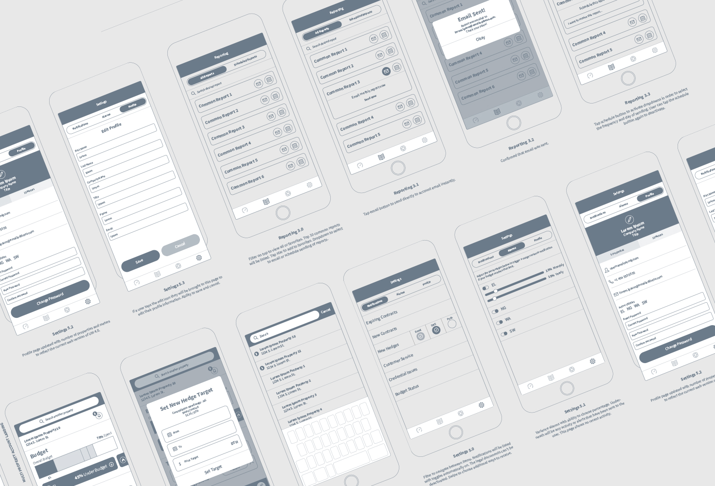 UtilityModule Mobile App Wireframes