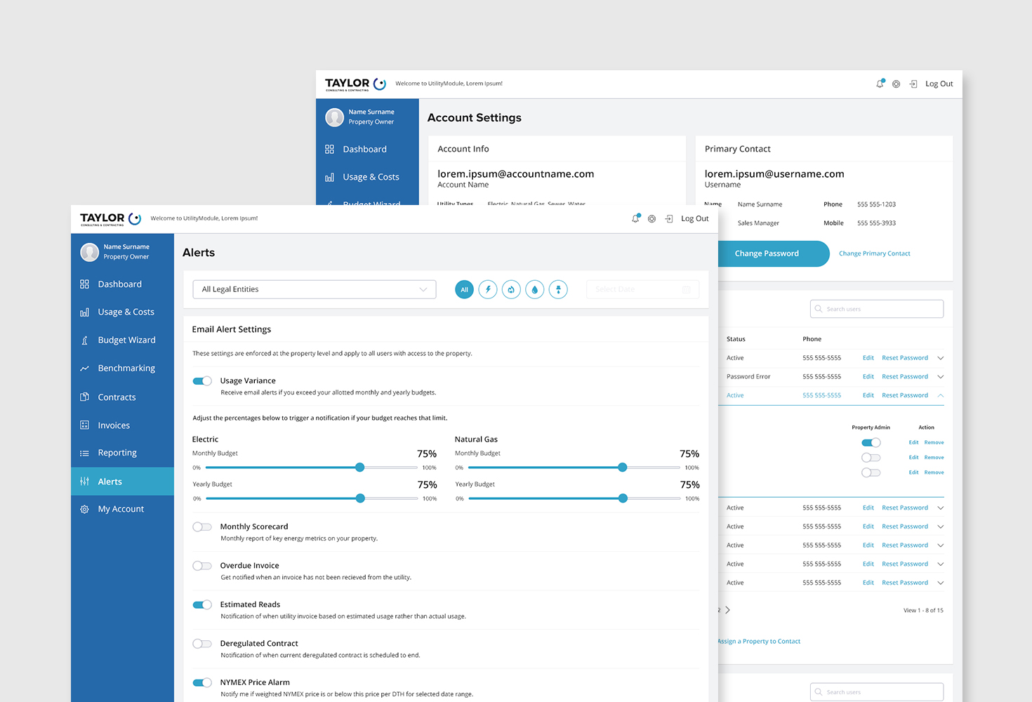 UtilityModule Web Interactive